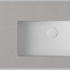 Wave / Raw Concrete, Matte White