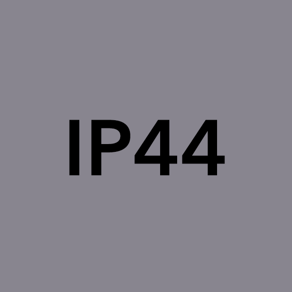 Tuotteella on suojausluokka IP44 ja se on hyväksytty vyöhykkeelle 2 kosteissa tiloissa.
