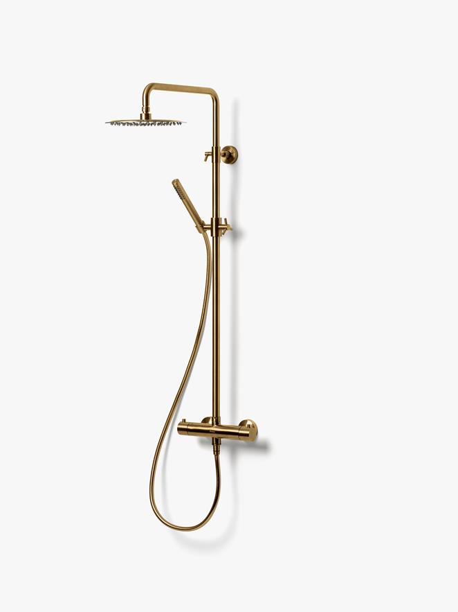 Kattosuihkusarja Steel Pleasure 2, Brushed Brass.