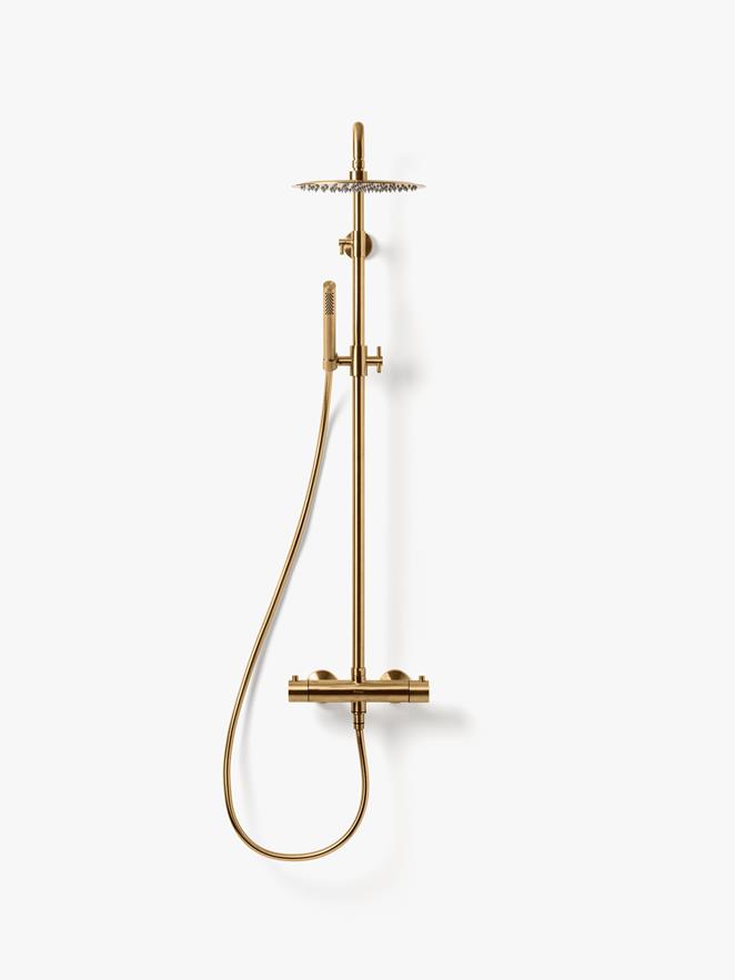 Kattosuihkusarja Steel Pleasure 2, Brushed Brass.