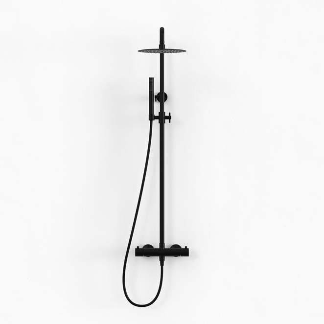 Kattosuihkusarja Steel Pleasure 2, Ultra Matte Black.