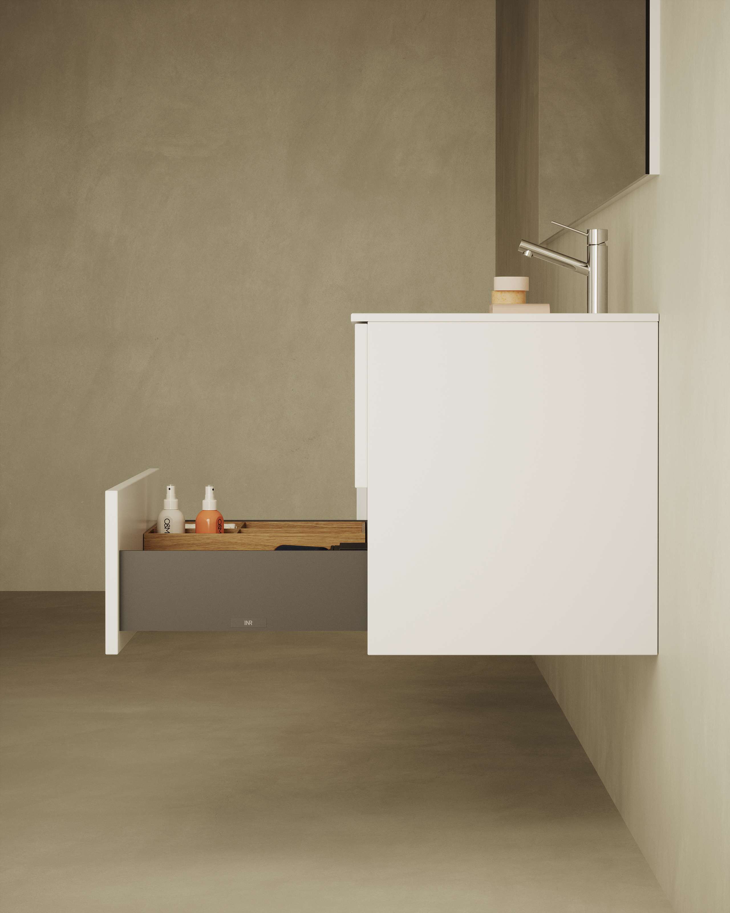 Allaskaluste Core Solid lisävarusteella Plus Storage ja syvemmällä alalaatikolla.