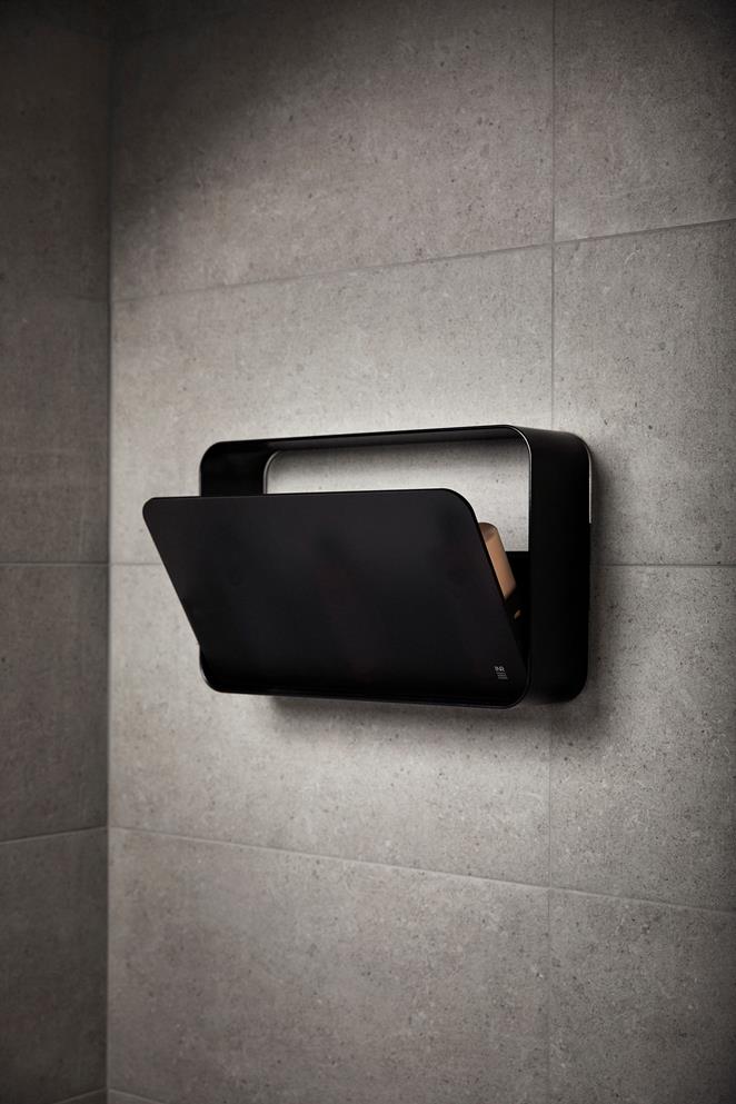 Suihkutilan säilytysratkaisu NEST, Matte Black.
