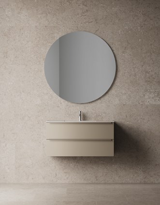 Core Avant 100 sävyssä Warm Clay, yhdistettynä Alvaret Clay 60x120 -laattaan.