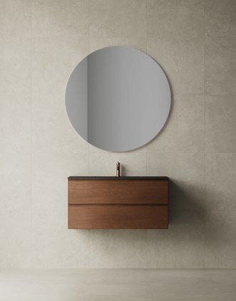 Core Grip 100 sävyssä Dark Oak, yhdistettynä Stenvide Hay 60x60 -laattaan.