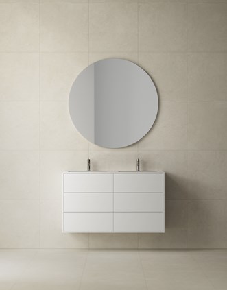 Terra Solid 120D sävyssä Pure White, Stenvide Linen 60x60.