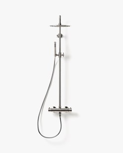 Takdusch i borstat rostfritt stål.