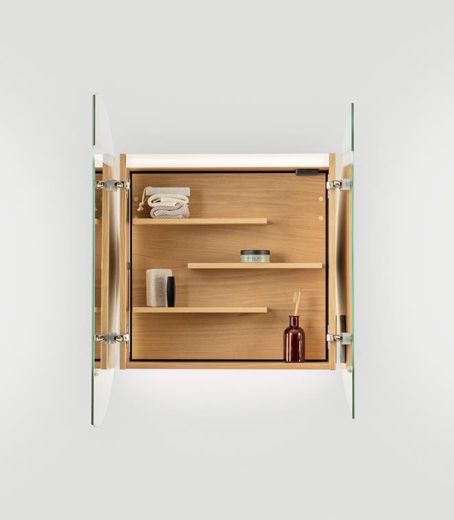 Peilikaappi Circ, Natural Oak.