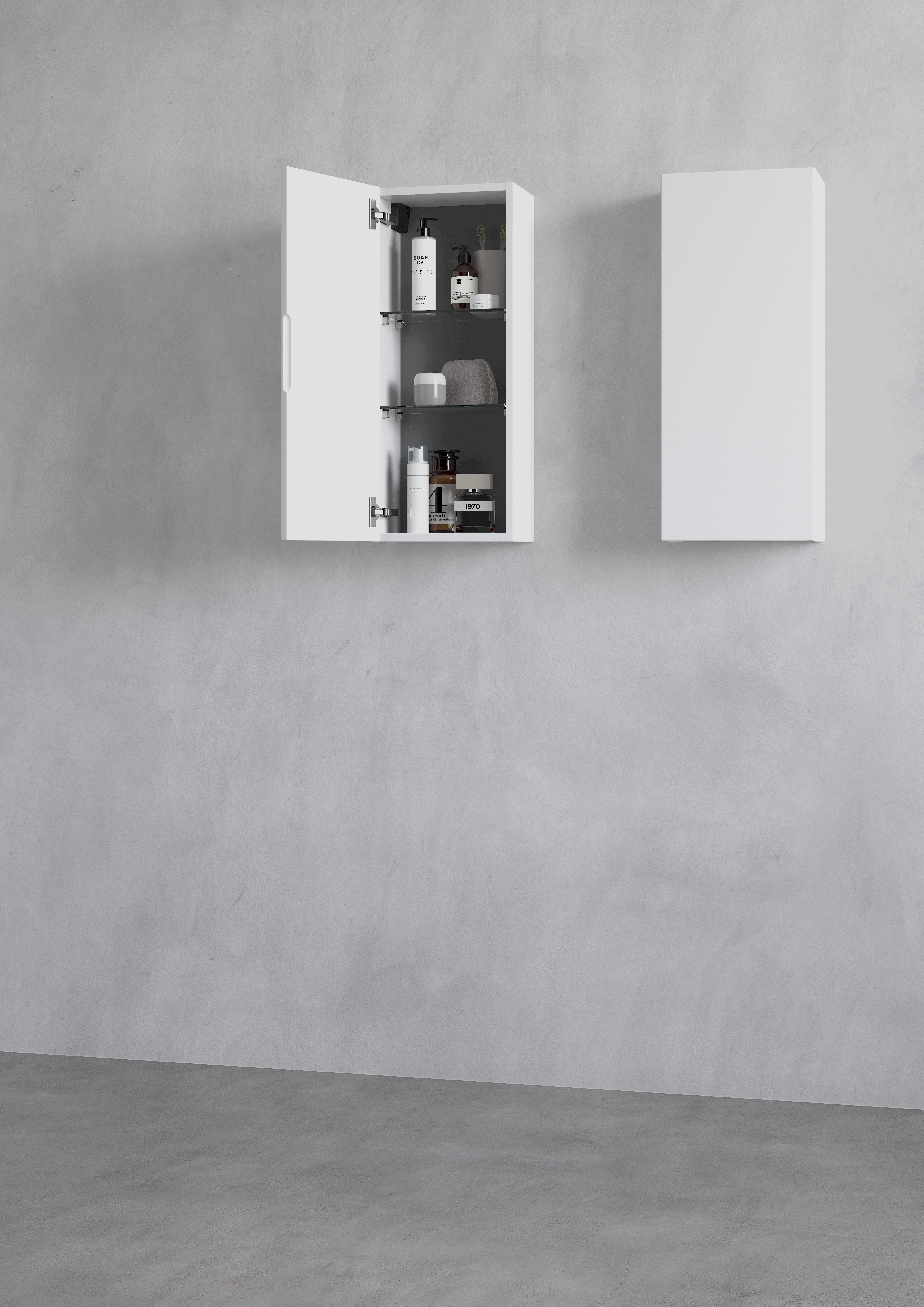 Seinäkaappi VISKAN Classic 72, väri Premium White.
