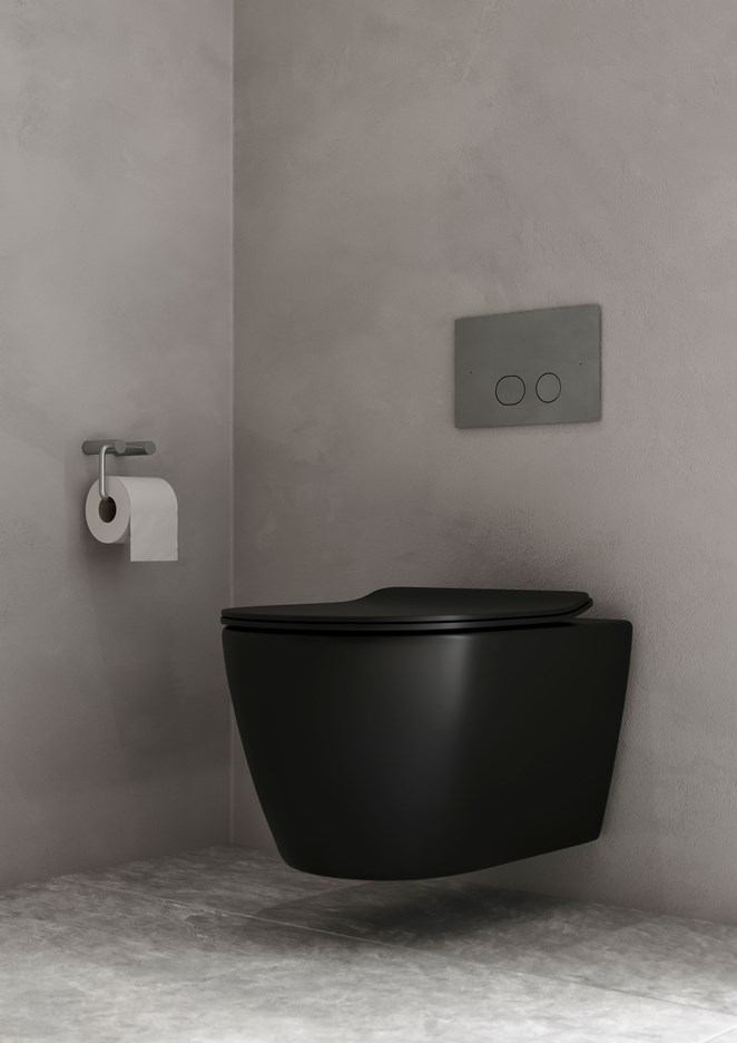 Steel Style WC-pateriteline ja huuhtelupainike