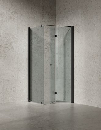 Linc 13 Flex Matte Black, yhdistettynä Alvaret Ash 60x120 -laattaan.