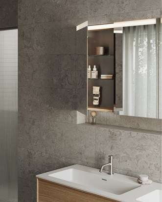 Upotettu Stage 160 -peilikaappi. Alvaret Ash 60x30.