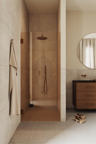 Arc 2 Original Brushed Bronze -viimeistelyssä. Stenvide Hay 60x60.