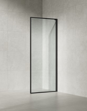 Edge 20 Matte Black, yhdistettynä Stenvide Fog 60x60 -laattaan.